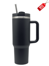 40 oz Stainless Steel Tumbler with Steel Straw